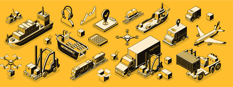 WordPress Website Builder | Integrating Third-Party Services _ There are many various vehicles on yellow background