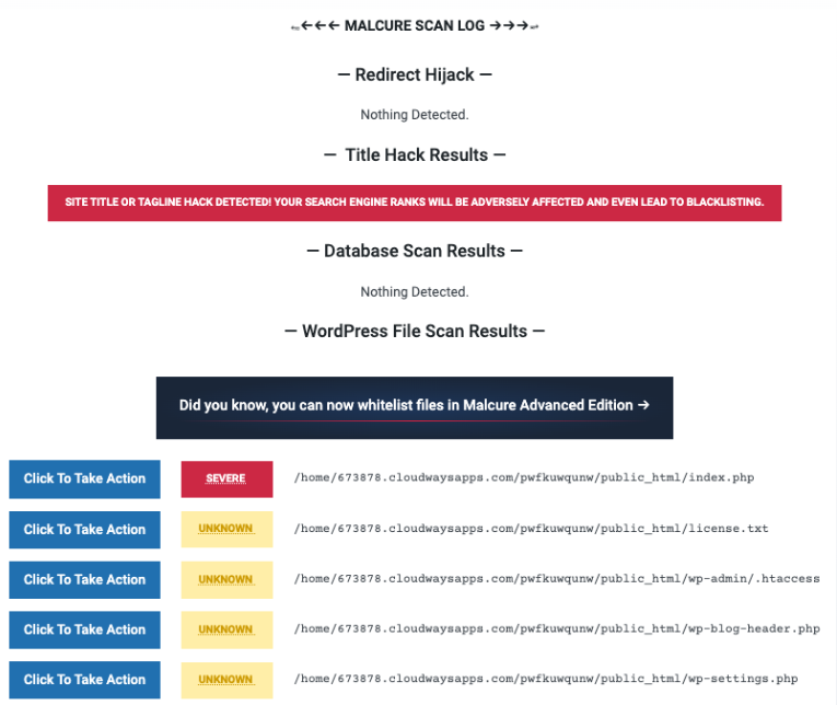 Malcure | Malware Website Scanner Plugins