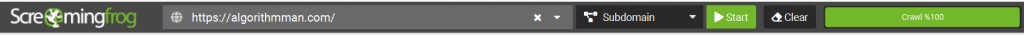 Screaming frog crawling algorithm man web site screenshot