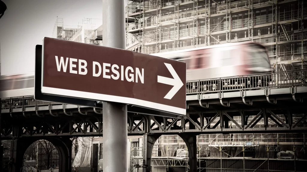 The street sign says web design