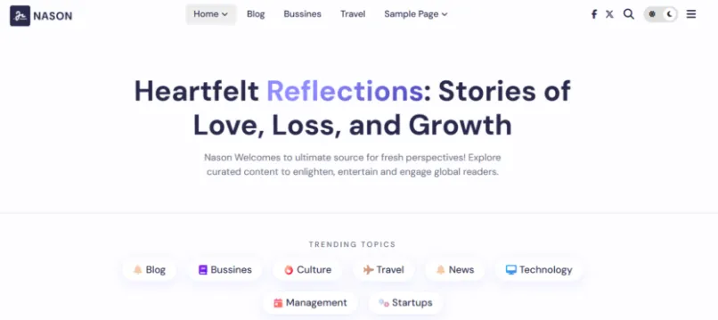 Nason Magazine Blog Theme