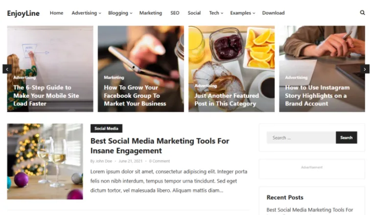 EnjoyNow WordPress Theme