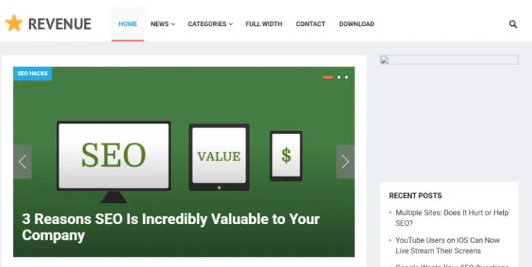 Revenue WordPress Blog Theme